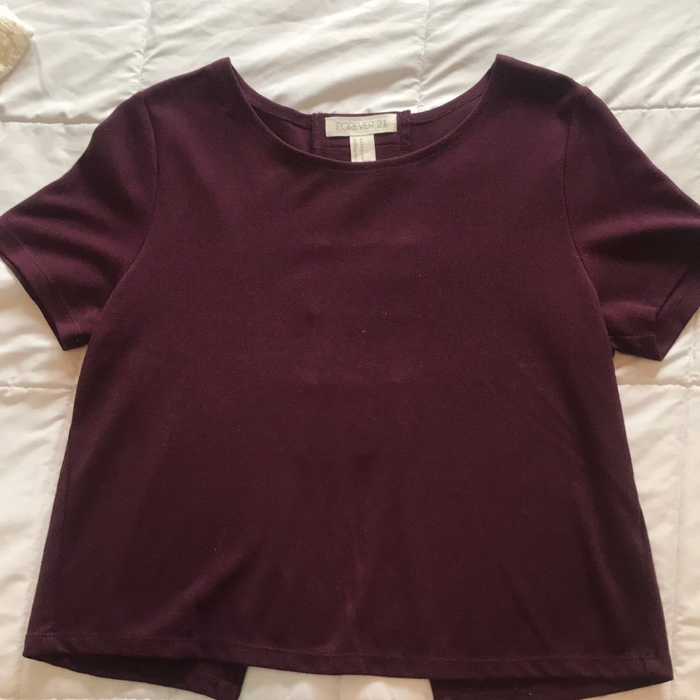 Maroon crop top